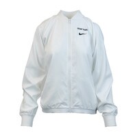 womens nike white bomber jacket zip